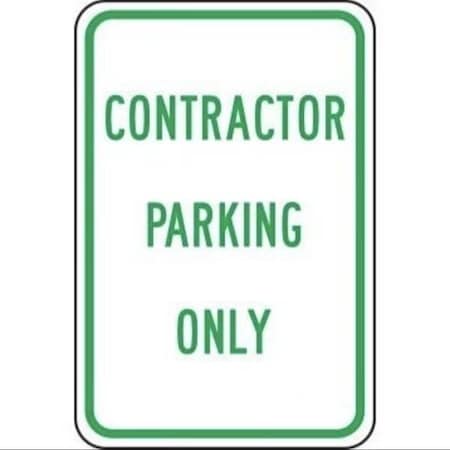 Accuform TRAFFIC SIGN CONTRACTOR PARKING ONLY FRP271RA